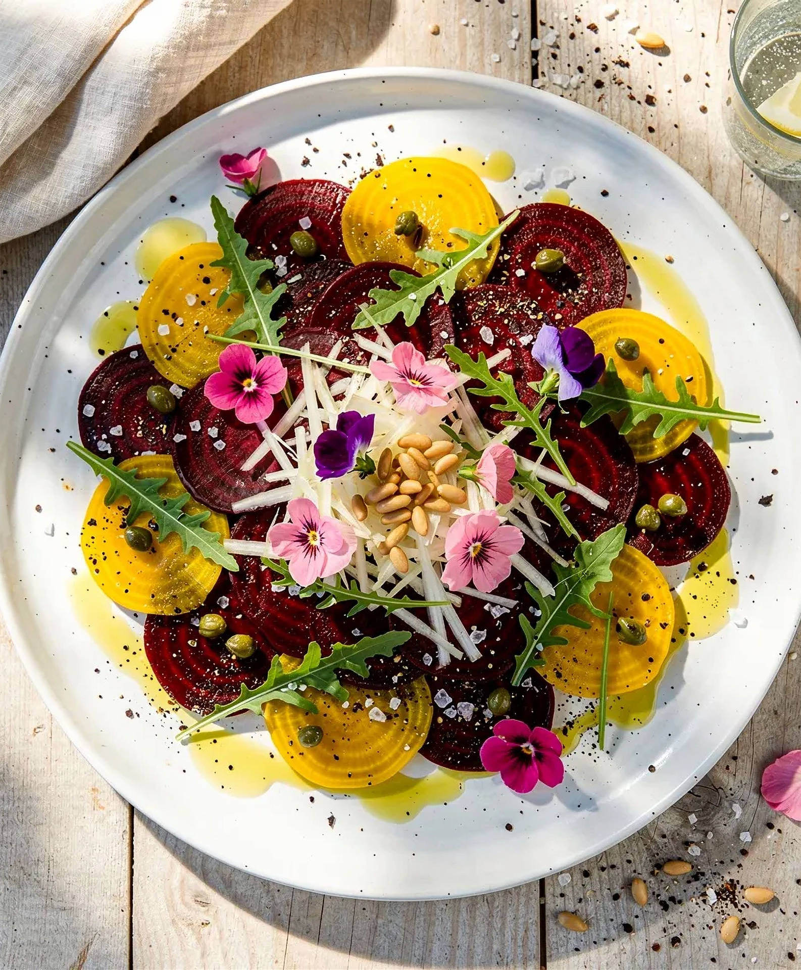 Carpaccio vegetal vegano