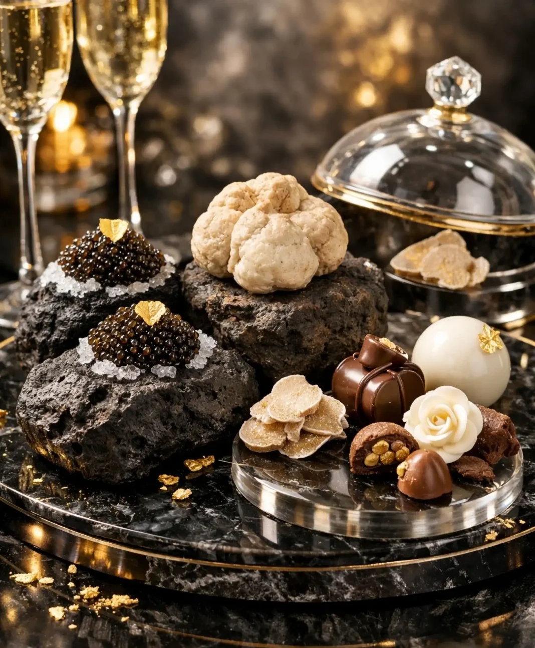 Alimentos y productos de lujo para la Navidad