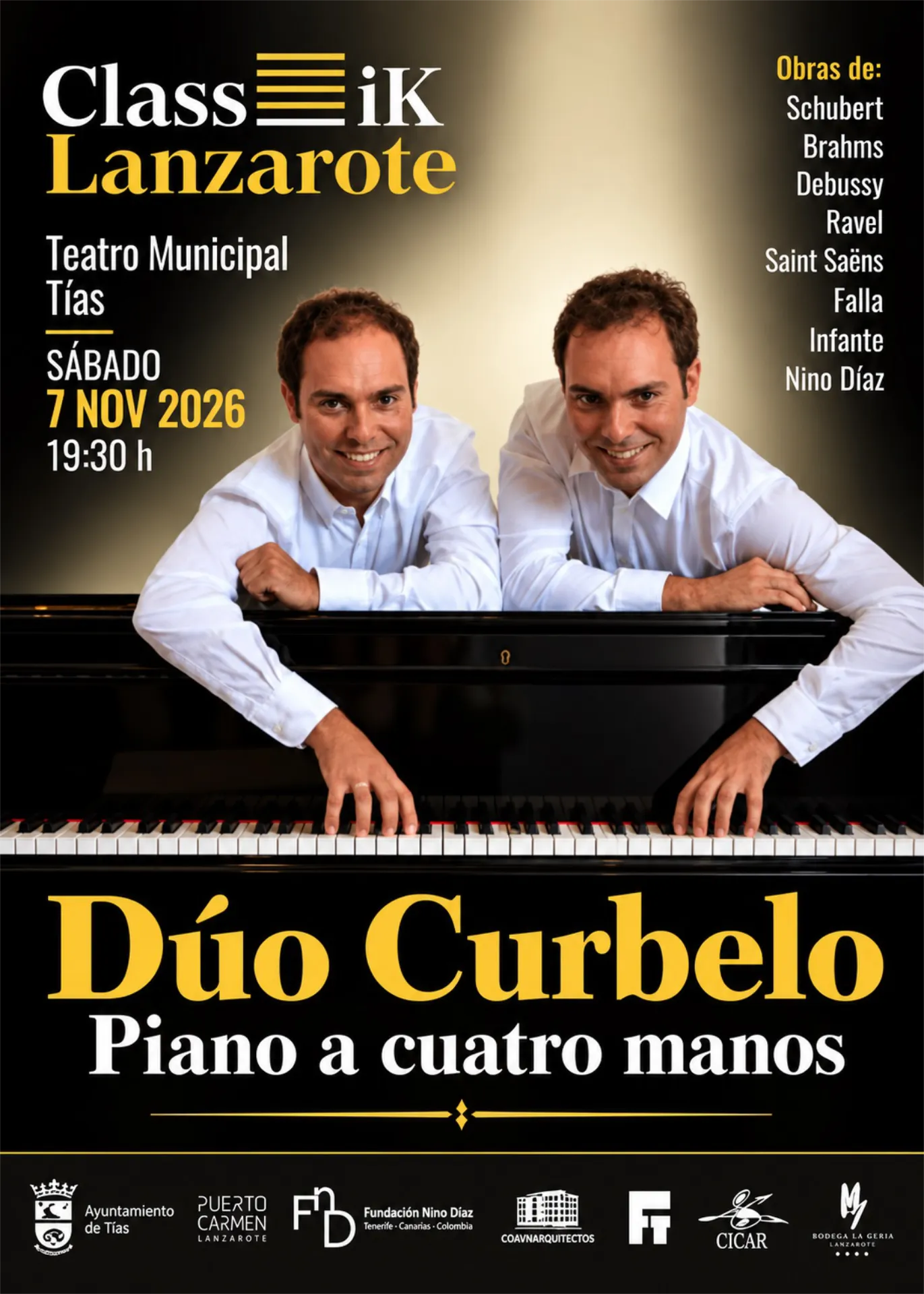 Dúo Curbelo. Piano a cuatro manos – Óliver y José María Curbelo (Classik Lanzarote)